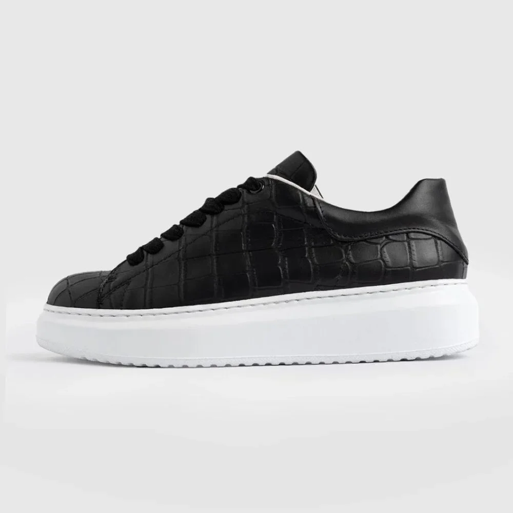 Saint + Sofia Hampstead Sneaker - Croc Black